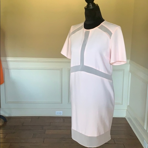 NWOT ASOS Short Sleeve Light Pink Sheath Dress - Picture 2 of 8